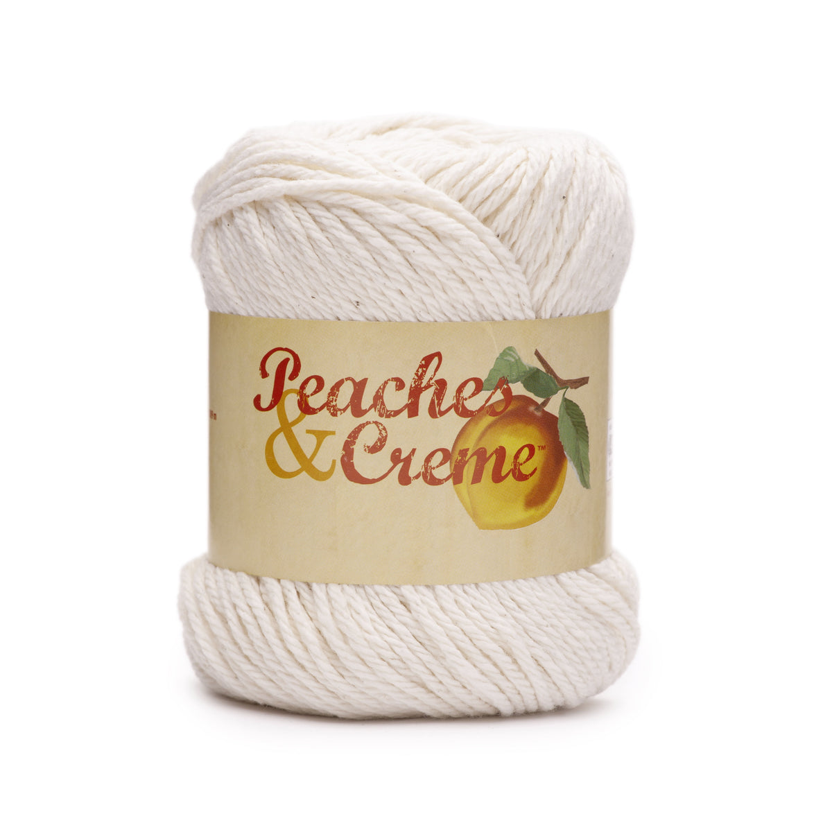 (3 pack) Peaches & Creme Solid 4 Medium Cotton Yarn, Ecru 2.5oz/70.9g, 120 Yards