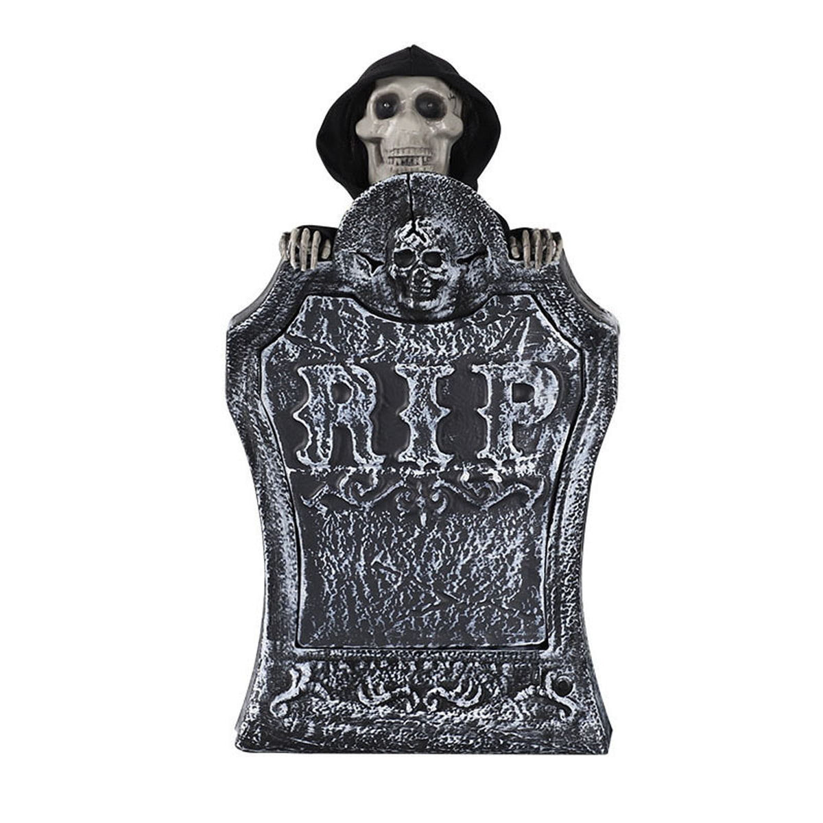 Aodebiao Halloween Animatronic Zombie Tombstone Animated Skeleton Decorations - Sensor Activated with Creepy Sound, Scary Move, Light Up Eyes, Spooky Decor Horror Prop for Indoor/Outdoor