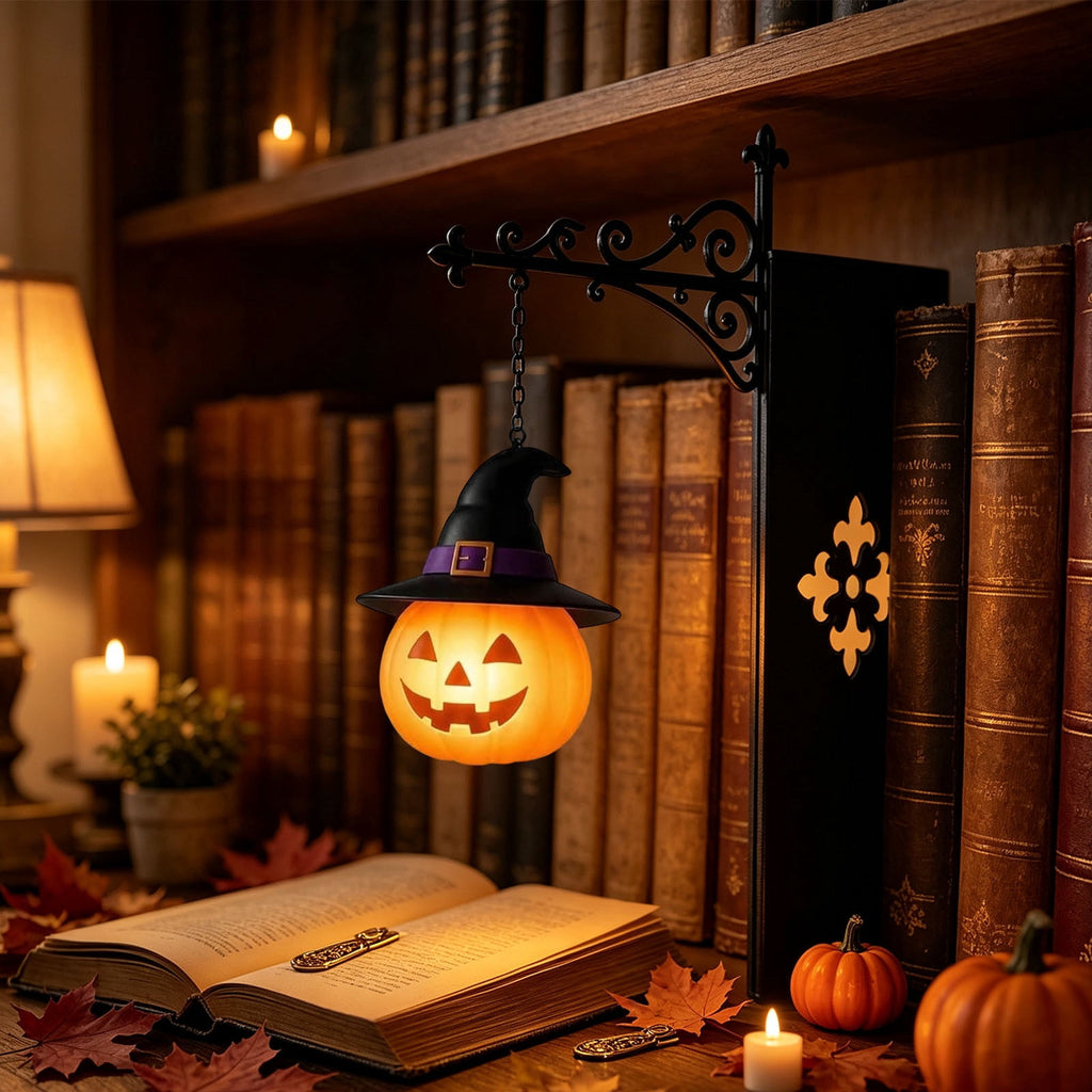 Nkmbld Halloween Bookshelf Lamp, Vintage Library Lantern Decorative Bookshelf Lighting, Hanging Ghost Lantern Book Shelf Light, Halloween Decorations Indoor