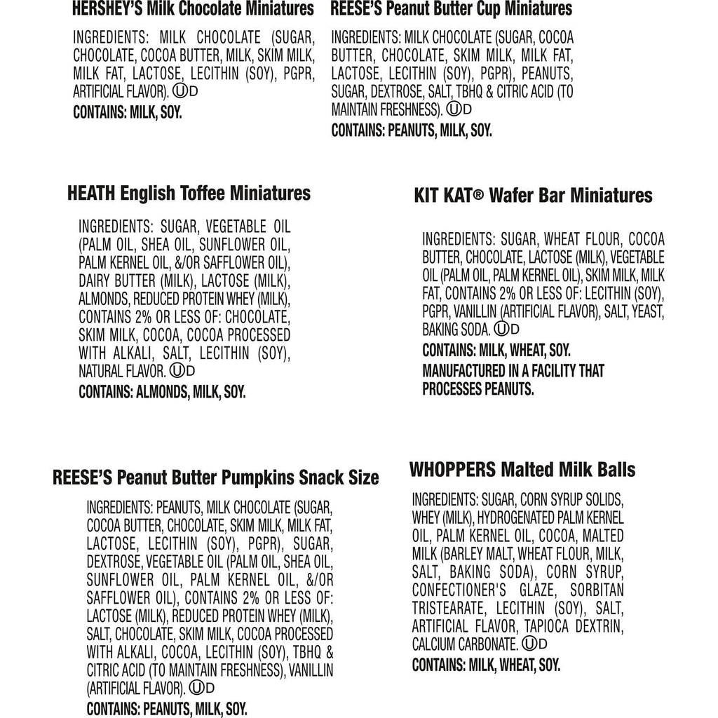Hershey Assorted Halloween Candy Variety Bag, 20.31 oz (60 Pieces)