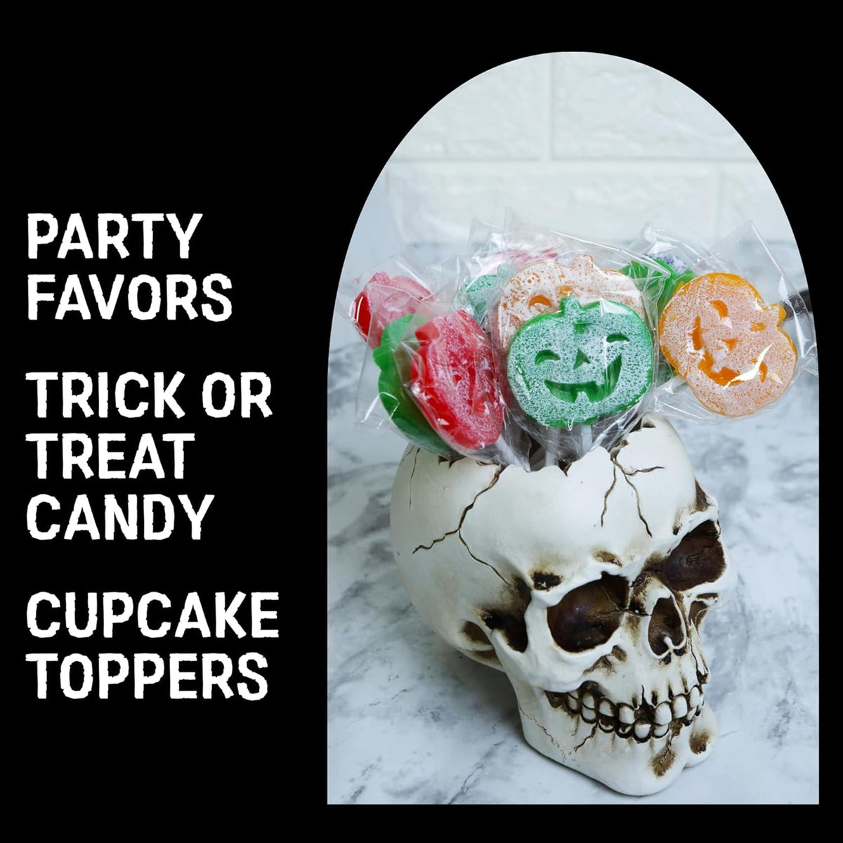 Pumpkin Tattoo Lollipops, Halloween Candy, 24 Count, 10.16 Ounce Box