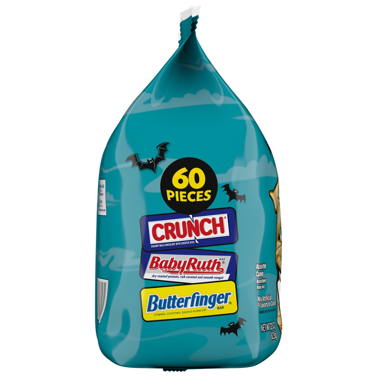 Butterfinger, CRUNCH, Baby Ruth, Assorted Halloween Candy Bag, 60 Count, 22 oz