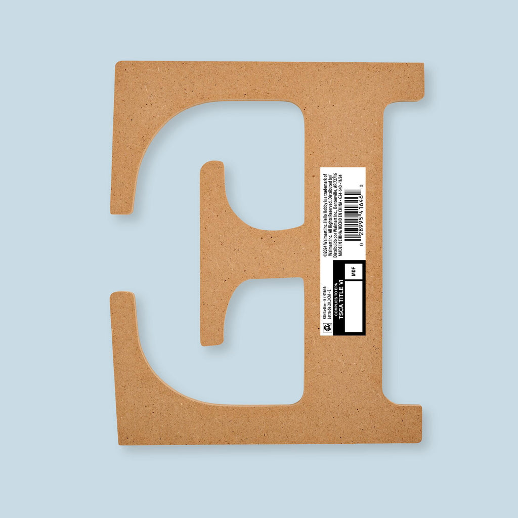 Hello Hobby Surfaces Unfinished Wood MDF Letter A, 8 in