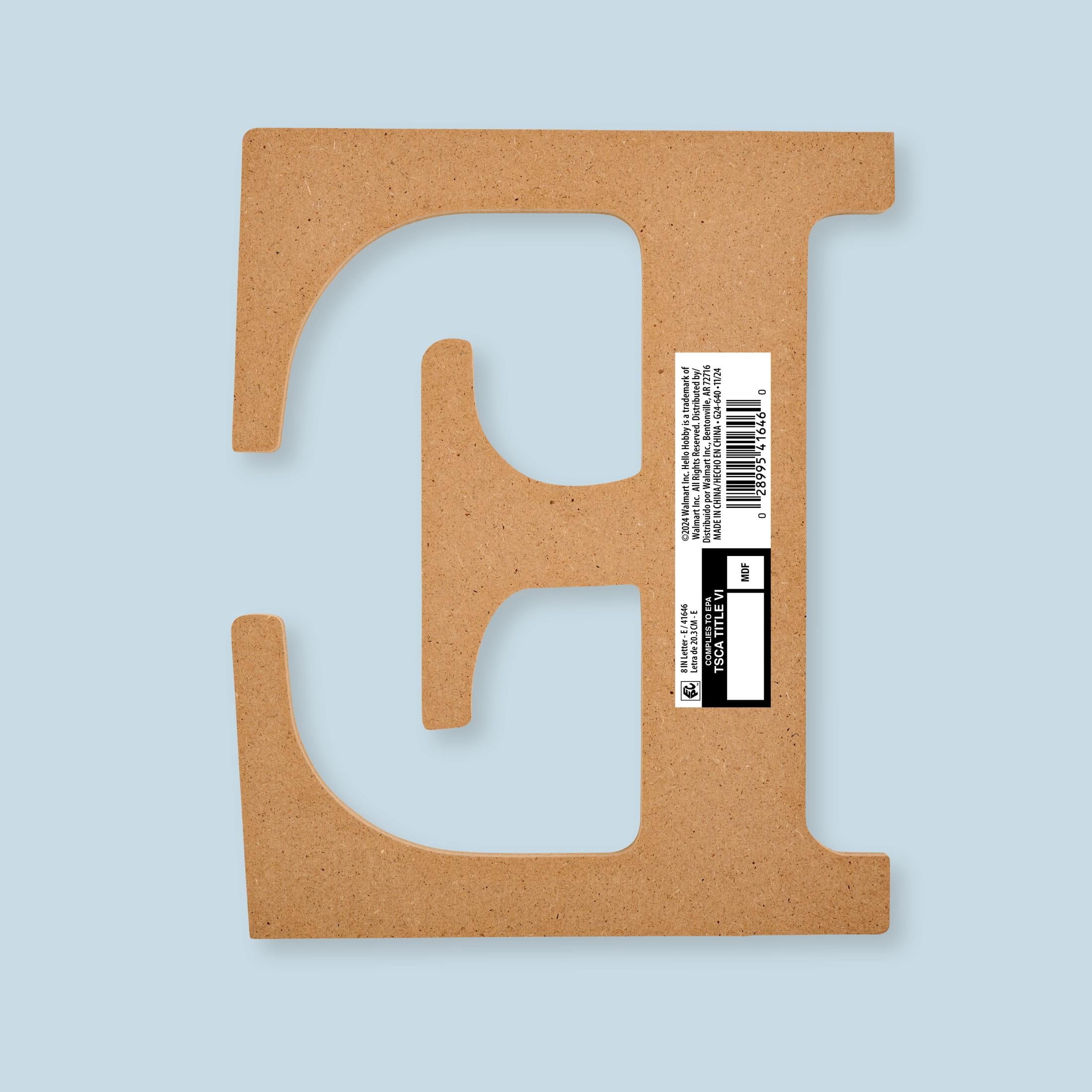 Hello Hobby Surfaces Unfinished Wood MDF Letter A, 8 in