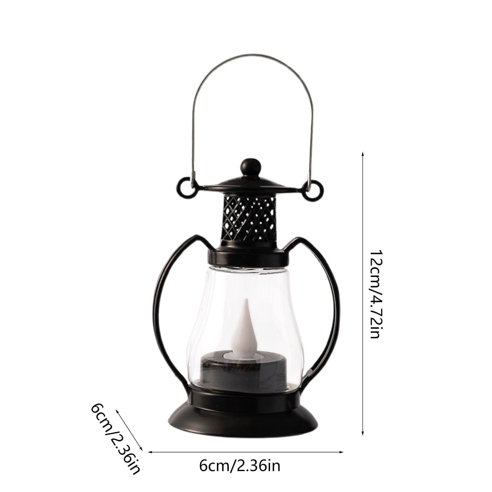 BGZLEU Vintage LED Candle Lanterns Decorations, Black Lanterns Decorative for Table Centerpieces, Camping Decorative Lanterns, Western Party Rustic Wedding Decor, Halloween Christmas Decorations