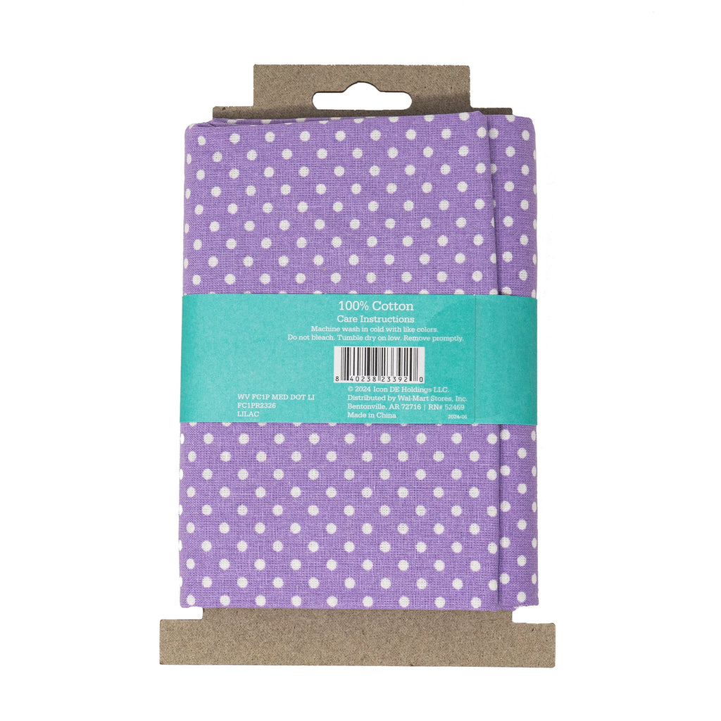 Waverly Inspirations 100% Cotton Prints Fabric, Dot Lilac, 1 Yard Precut, 44 in Wide