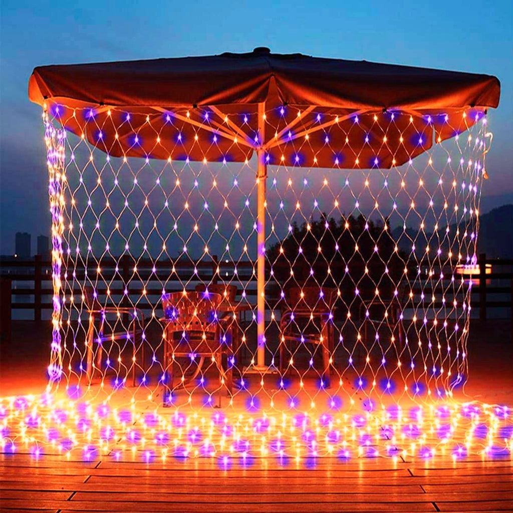 Dazzle Bright Christmas Net Lights, 360 LED 12FT x 5 FT Transparent Wire Waterproof Connectable String Lights with 8 Modes Christmas Outdoor Lights for Bushes Garden Party Holiday Decoration (Green)