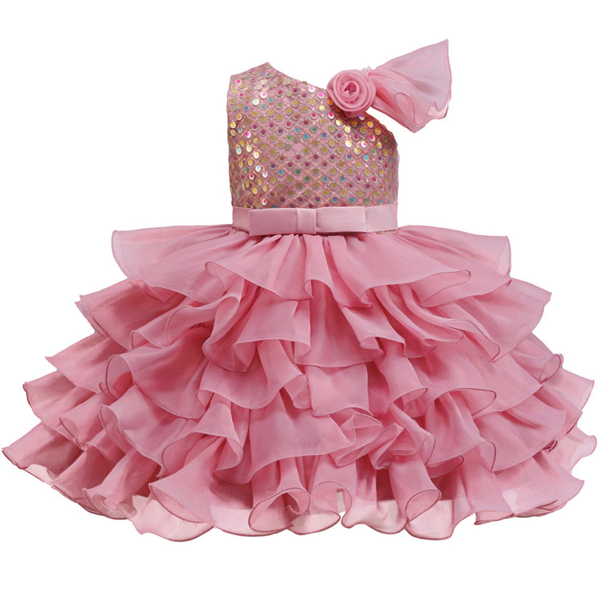 Toddler Dance Yellow Sequin Dress Tulle Dance Dresses Dance Kids 80s Outfits for Girls Dance Performance Outerwear 3-4 Years