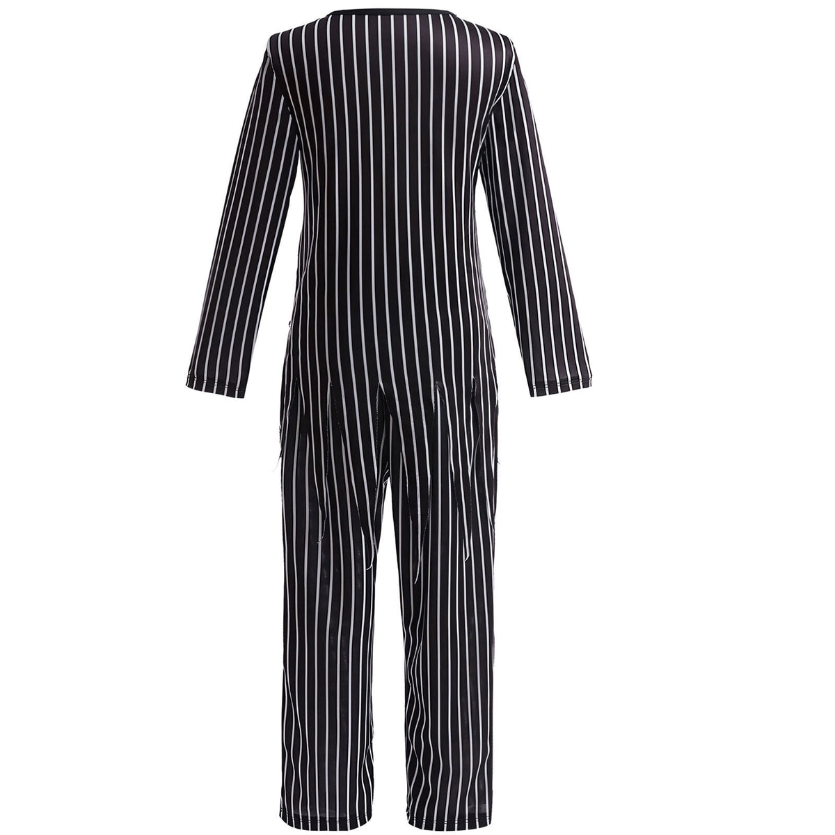 Kids Gothic Skeleton Costume Set 2PC Halloween Christmas Cosplay Outfit Black Striped Tuxedo Role Play Dress Up for Boys Girls Toddlers
