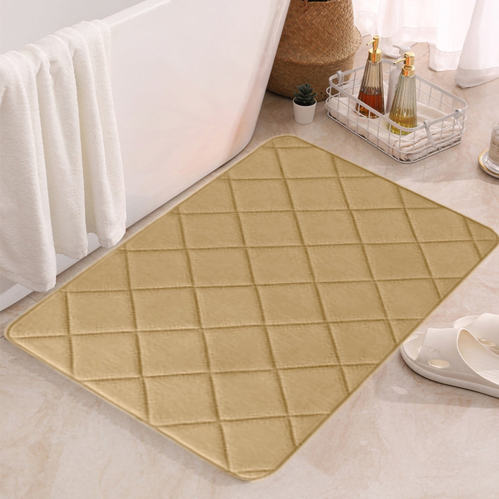 YZEGDCH Bathroom Rugs Yellow Extra Soft Rugs Absorbent Quick Dry Machine Washable