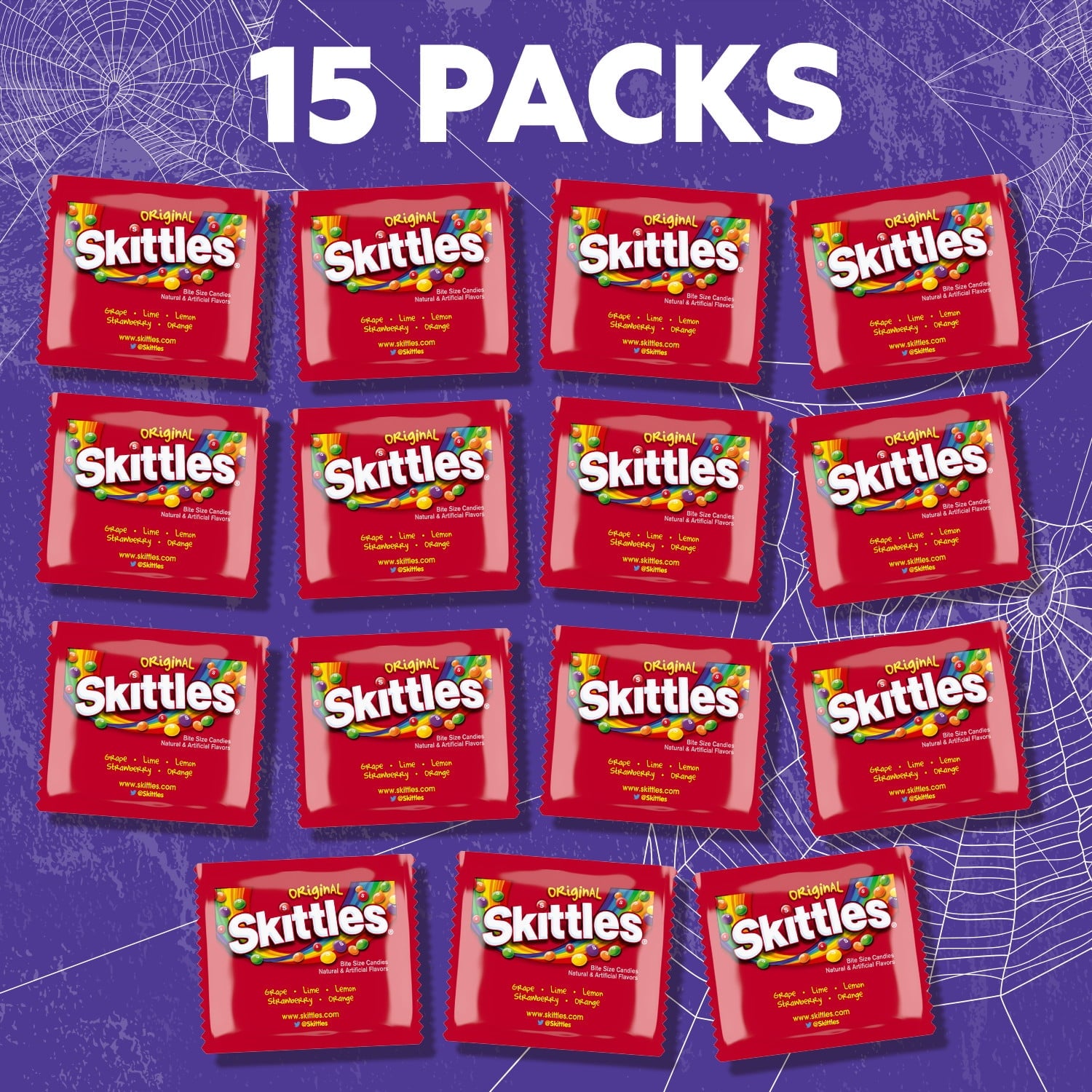 Skittles Halloween Fun Size Gluten Free and Gelatin Free Chewy Candy - 9.65 oz Bag