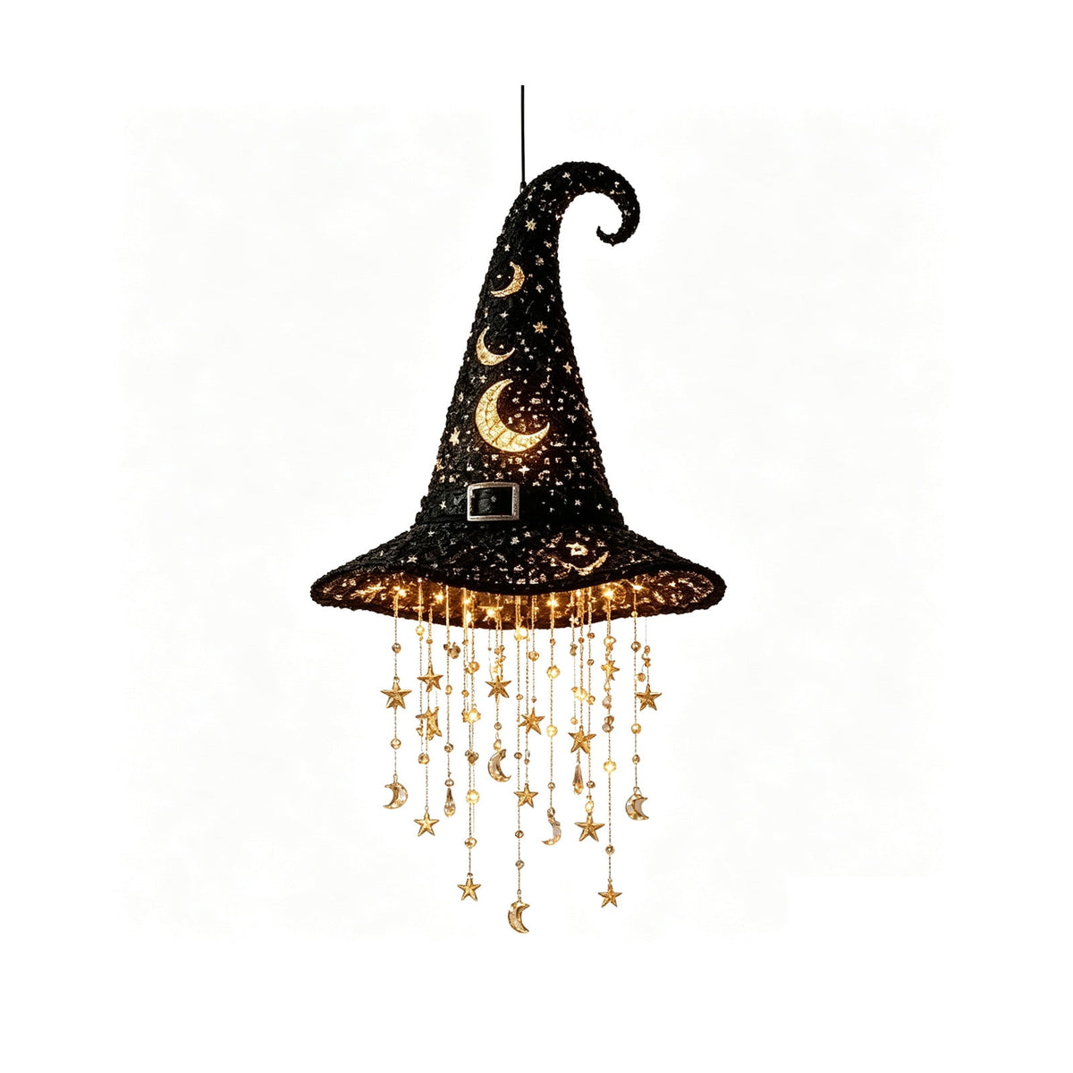 Stijggn Witch Hat Lights Halloween Glowing Lights, Waterproof Hanging Witch Hat Decorations, Warm Light Festival Ornaments for Indoor Outdoor Yard Garden Party Halloween Decor
