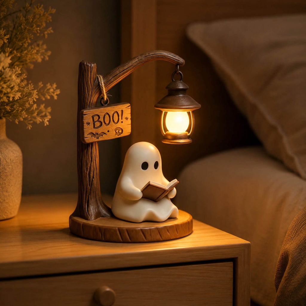 Ghost Night Light Halloween Decorations Bedside Night Light with Tap Control, Dimmable Nursery Decor Lamp, Fun Ghost Gift for K*ids, Halloween Room Decor, Ghost Lamp
