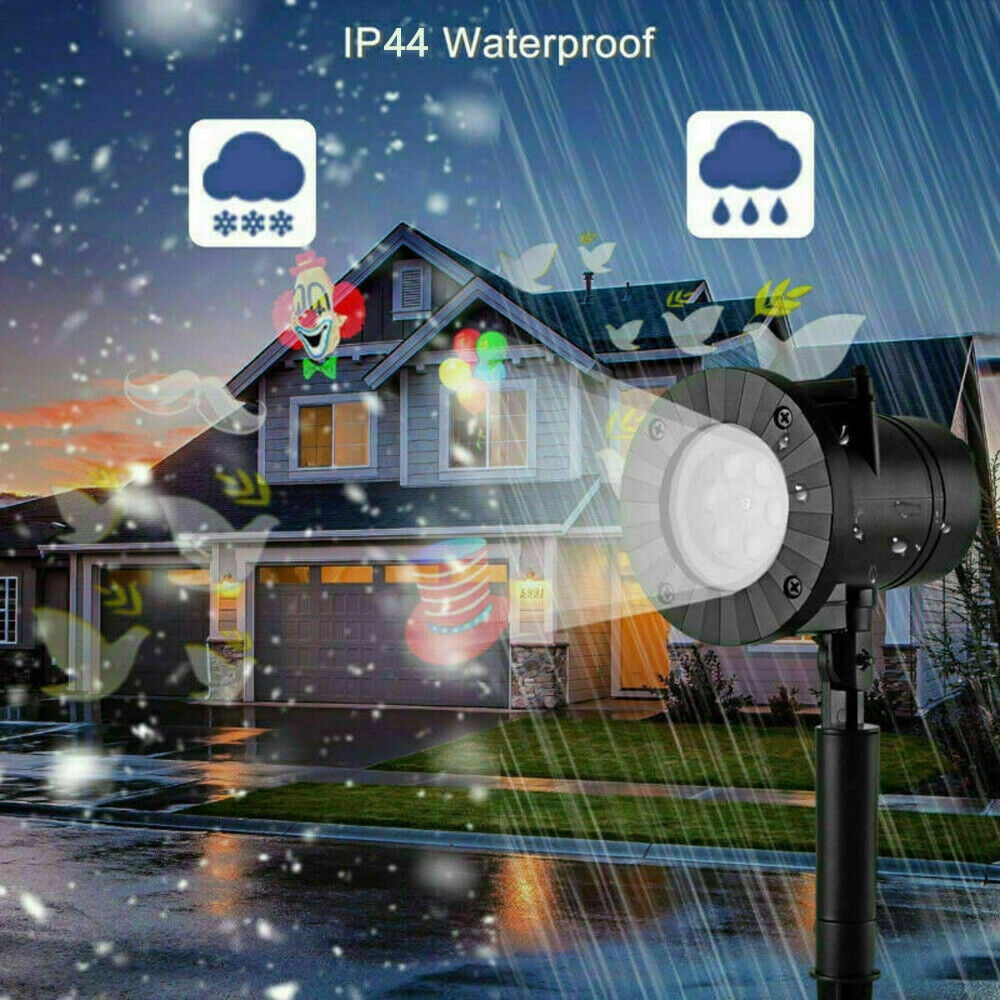 Party and Festival LED Projector Lights, Halloween Snowflake Projector with 12 Themes, Waterproof RGB Holiday Decorations Projector for Christmas Xmas Halloween Birthday Party
