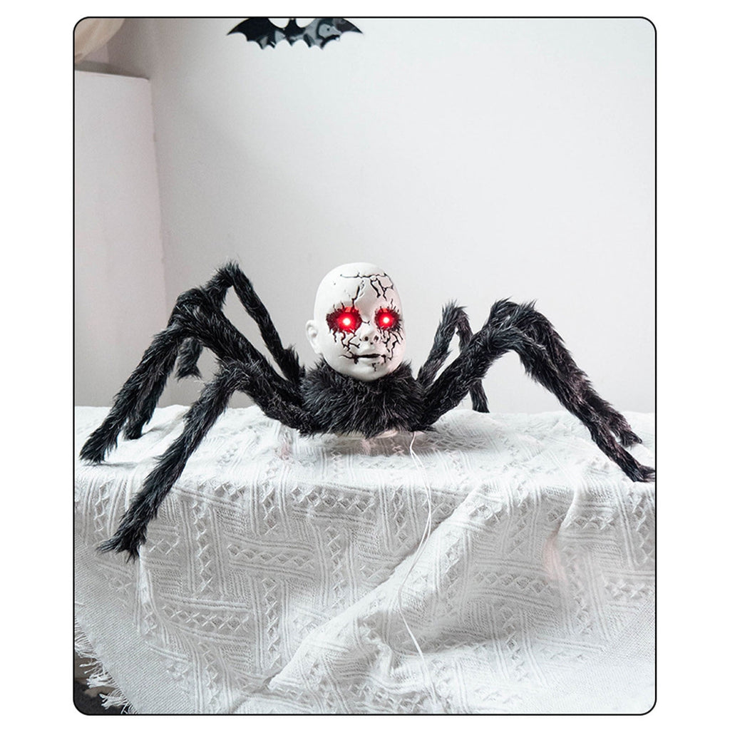 Konghyp Halloween Animated Doll Decoration with Motion Sensor, Voice-Activated Walking Toy with Light and Sound, Haunted House Prop for Party Indoor Outdoor Decor