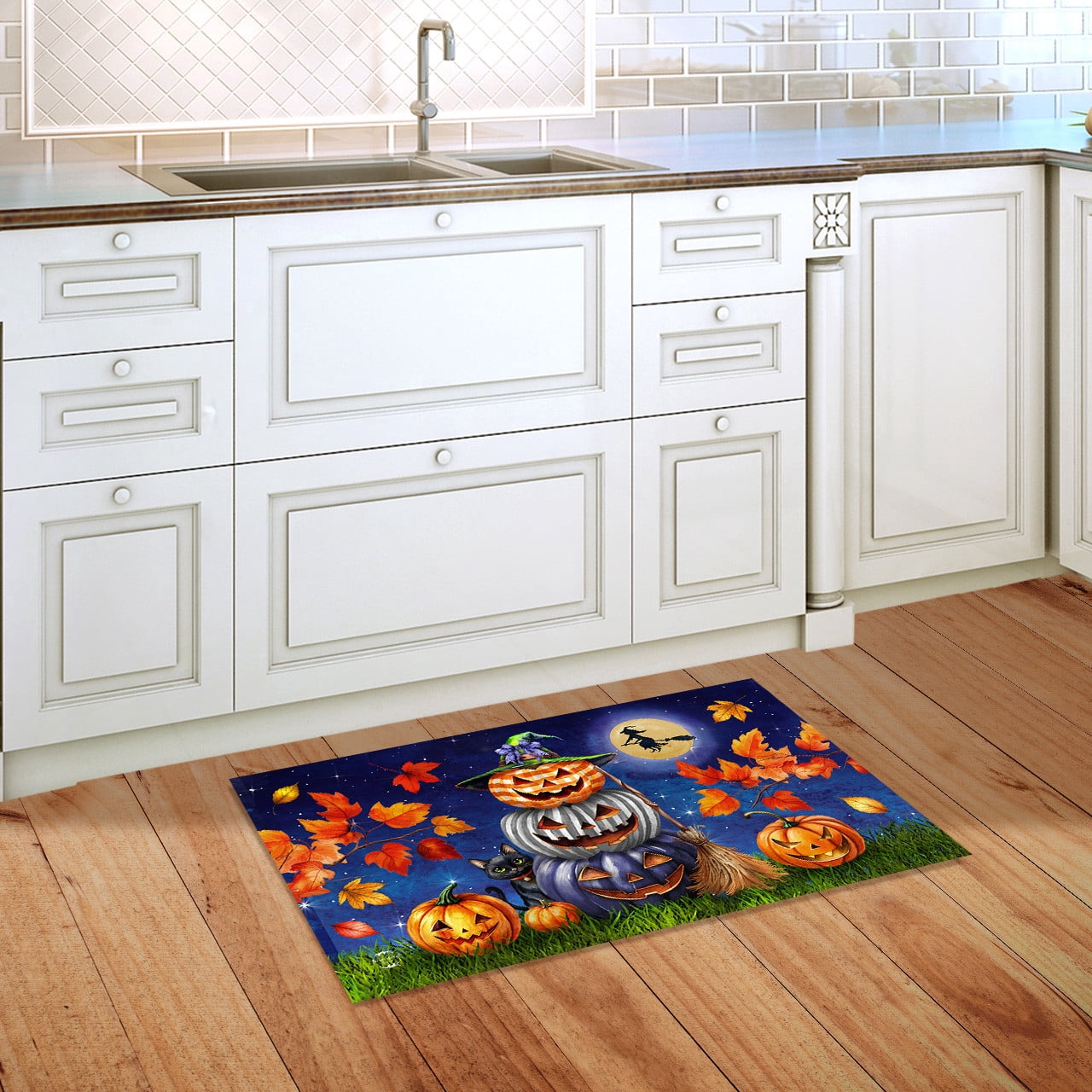 Briarwood Lane Doormat 30x18 Indoor Outdoor Halloween Pumpkin Stack For Halloween Doormat