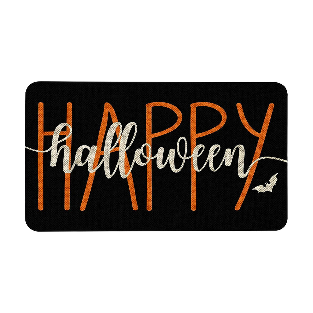 Halloween Welcome Doormat, Indoor Outdoor Entrance Floor Mat, Trick or Treat Decorations Doormat, Non Slip Halloween Decor Funny Mats