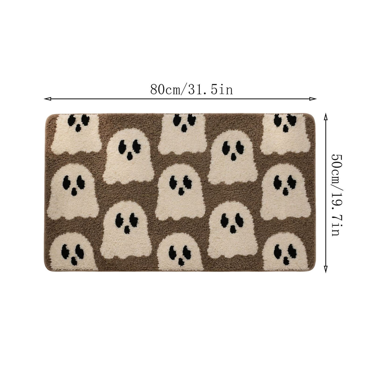 Halloween Home Decor,Halloween Decorations Indoor,Halloween Doormat Outdoor Welcome Mat Ghost Pattern Non-Slip Doormat Indoor Kitchen Mat Unique Design Decorative Mat(B 2.6*1.6FT)