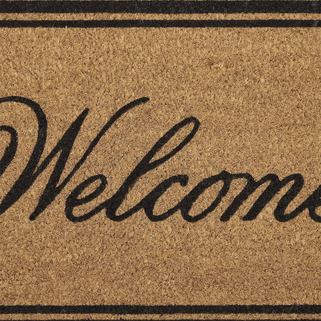 Lypsnake Natural Coco Coir Doormat - "Love Grows Here" Printed with Delicate Floral Pattern, Non-slip Absorbent Entry Mat for Home Entrance Porch Patio and Outdoor Decoration