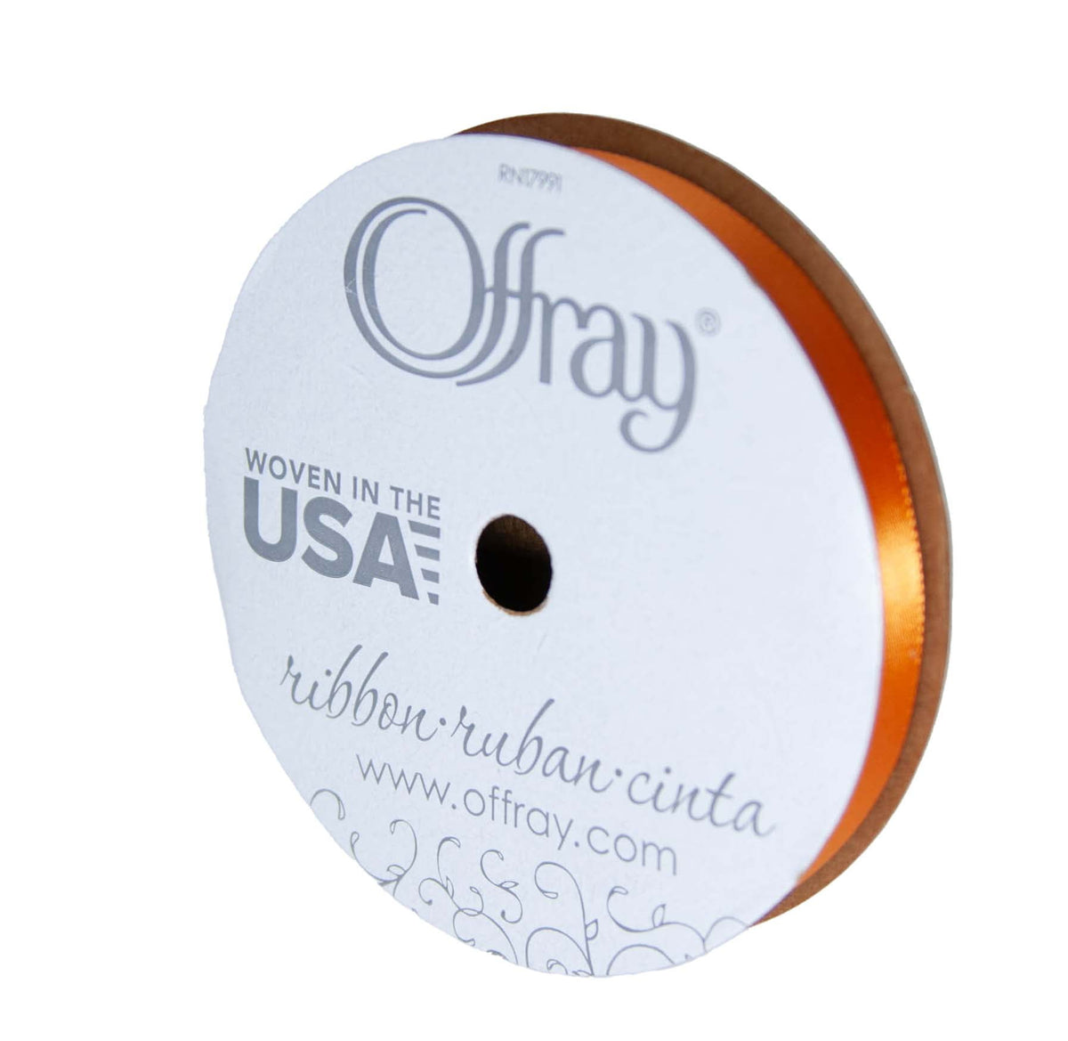 Offray Ribbon, Red Wine 3/8 inch Single Face Satin Polyester Ribbon, 18 feet