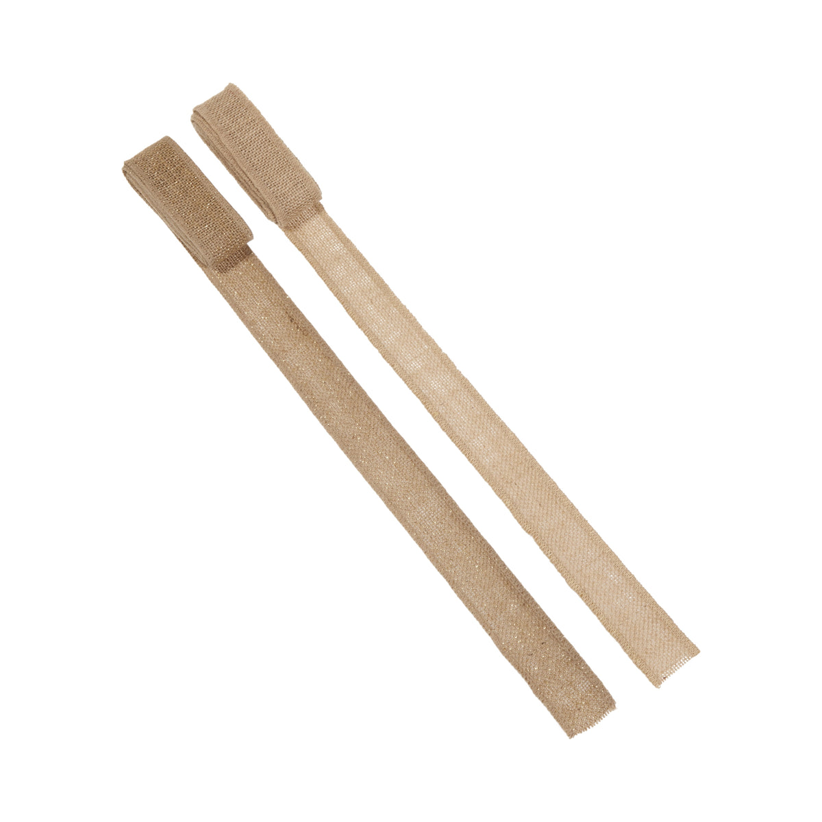 Love, Laugh, Craft Burlap Ribbon Set, 1.5"W x 3-Yds, Natural/White Stripe