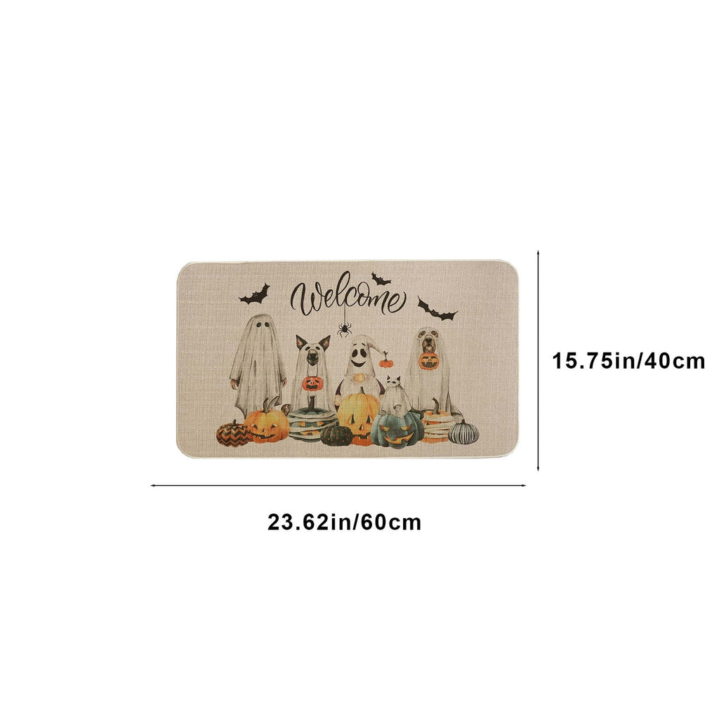 Pidgey Halloween Doormat,23*15" Cat With Pumpkin Outdoor Rugs For Thanksgiving Washable Fall Doormats Layered Front Door Mat For Porch/Farmhouse/Entryway/Patio Orange Rugs Christmas Decor