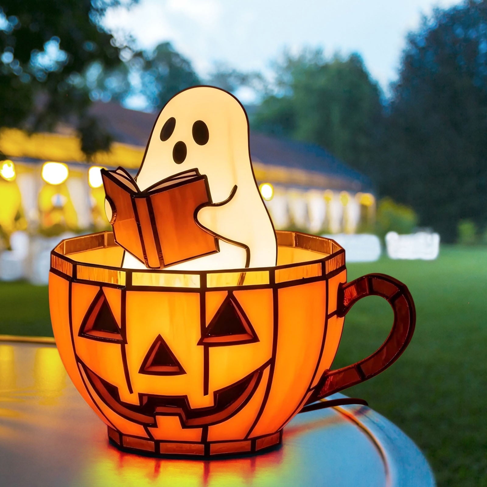 Gold Halloween Mini Cauldron Candy Holder Set, Witch Decor Tiered Tray Tabletop Decoration 8pcs