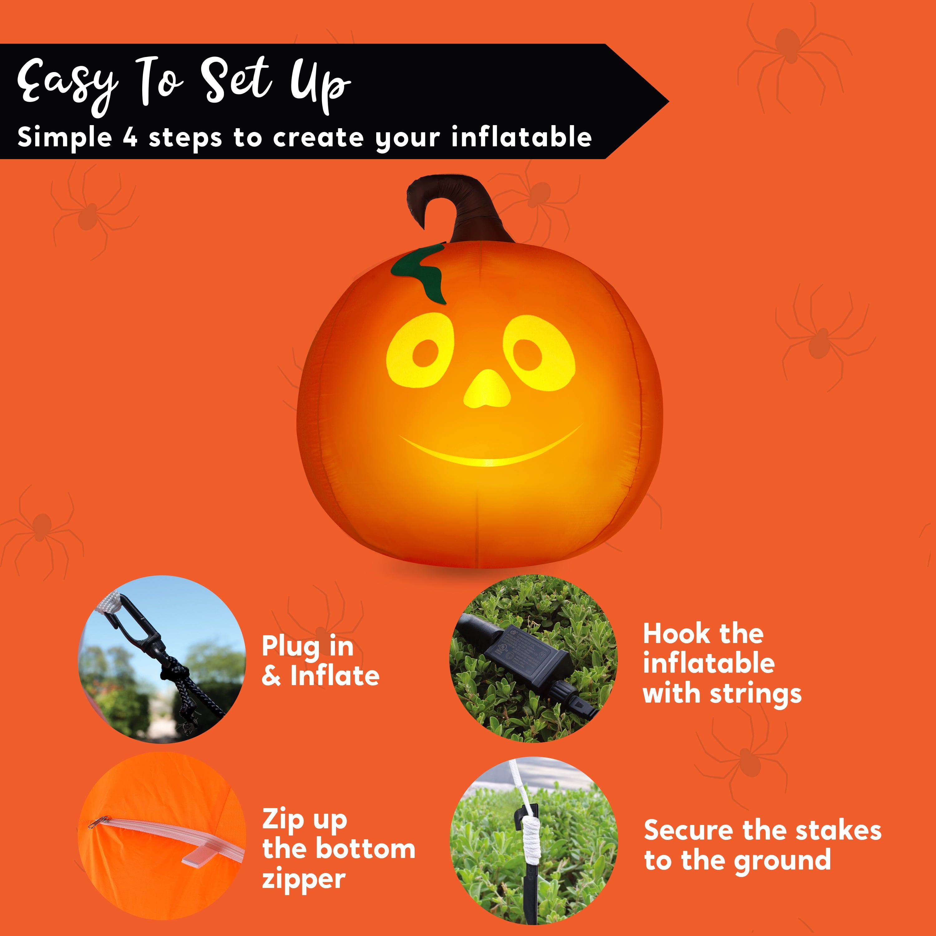 Joyfy 6 ft Halloween Inflatable Witch & Cauldron,Blow Up Decor with Rotating Green Ghost Projection Built-in LEDs,Outdoor Decoration for Party,Yard,Garden