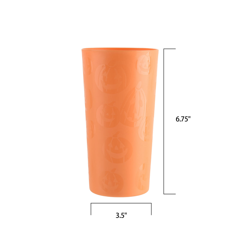 Mainstays 26 Ounce Round Plastic Etched Bat Tumbler, Black