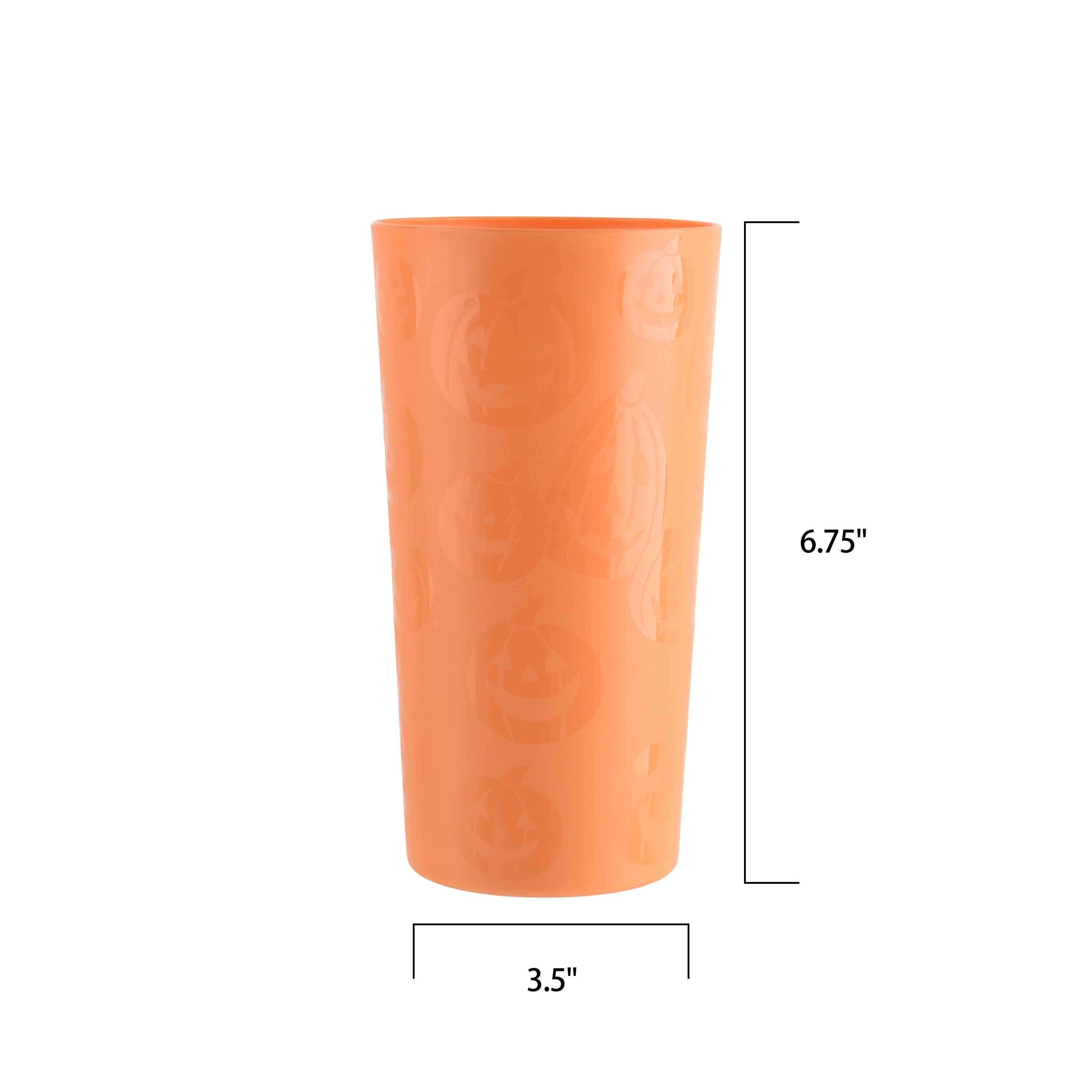 Mainstays 26 Ounce Round Plastic Etched Bat Tumbler, Black