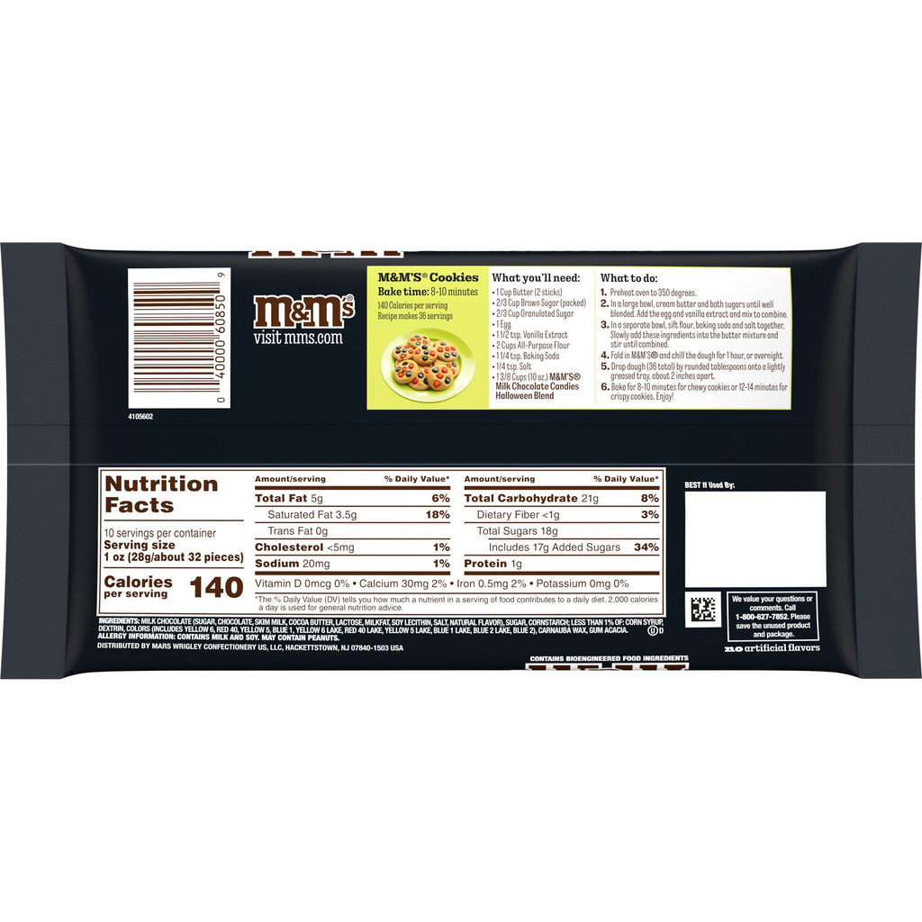 M&M's Halloween Blend Milk Chocolate Halloween Candy Bag - 10oz
