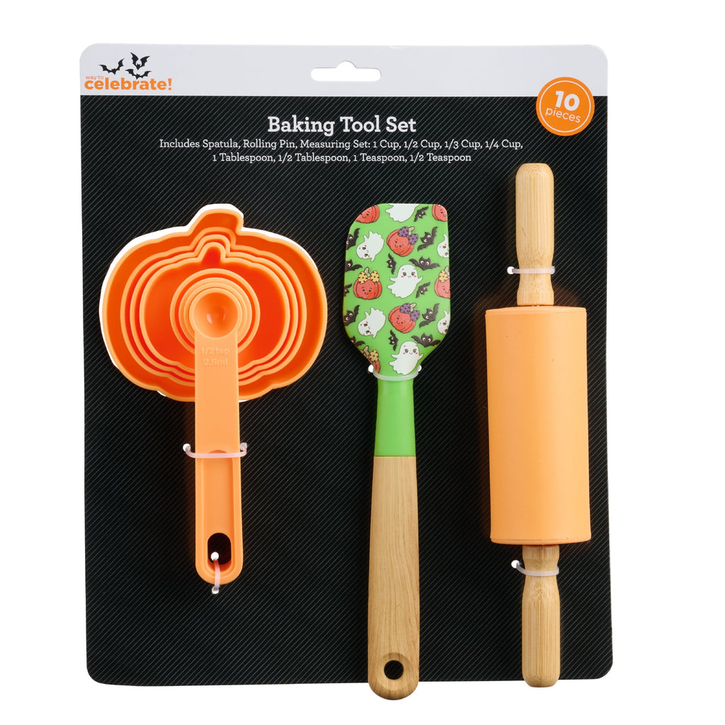 Way To Celebrate 10-Piece Baking Set, Orange, Green