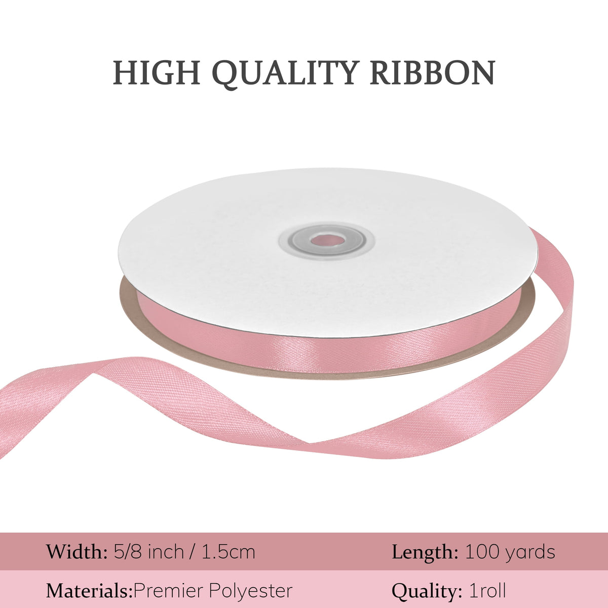 THEGLY 1.5 inch x 100 Yard Red Satin Ribbon Perfect for Gift Wrapping, Crafts, Christmas, Hair Styling, Invitation Decor & More