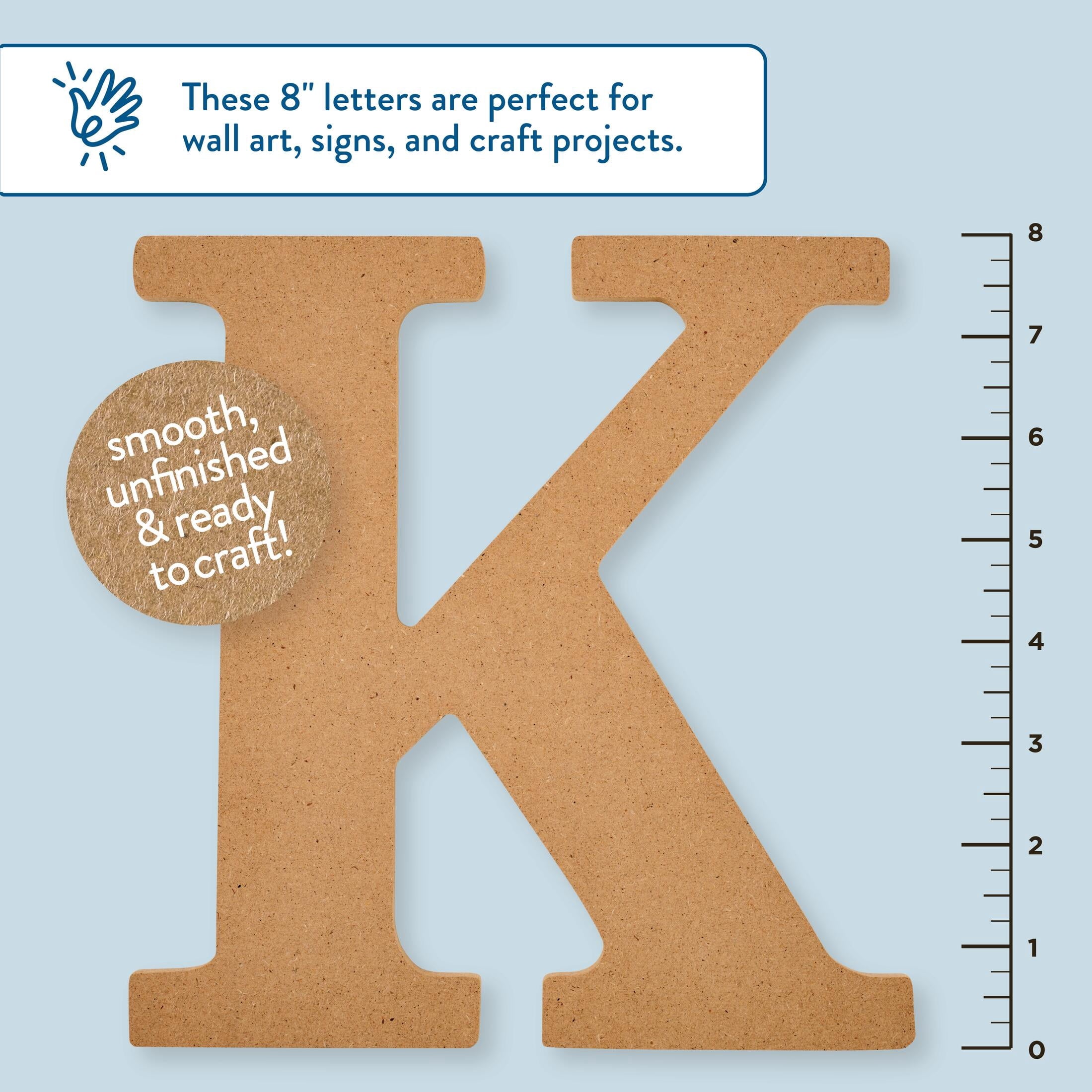 Hello Hobby Surfaces Unfinished Wood MDF Letter A, 8 in
