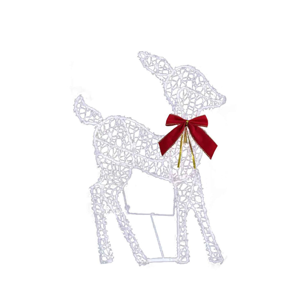 Holloyiver Light up Christmas Reindeer Family, 2D Lighted Reindeer Holiday Decoration, Outdoor Lighted Deer Decorations for Indoor Outdoor Christmas Yard Lawn Art (Mom)