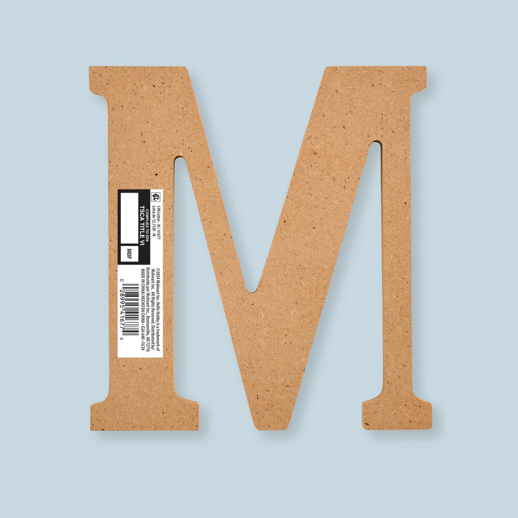 Plaid Unfinished Wood MDF 5" Letter for DIY Arts and Crafts, A