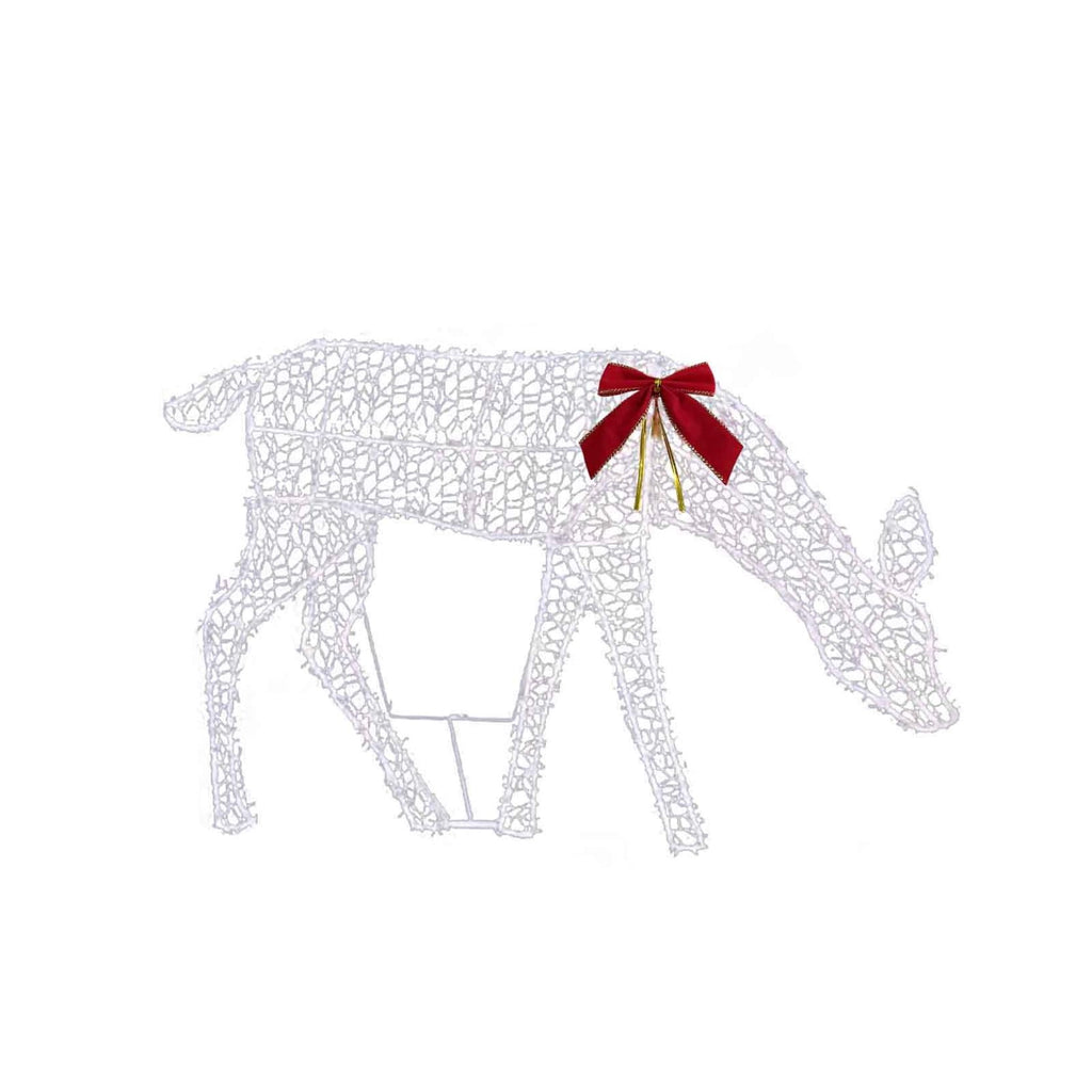Holloyiver Light up Christmas Reindeer Family, 2D Lighted Reindeer Holiday Decoration, Outdoor Lighted Deer Decorations for Indoor Outdoor Christmas Yard Lawn Art (Mom)
