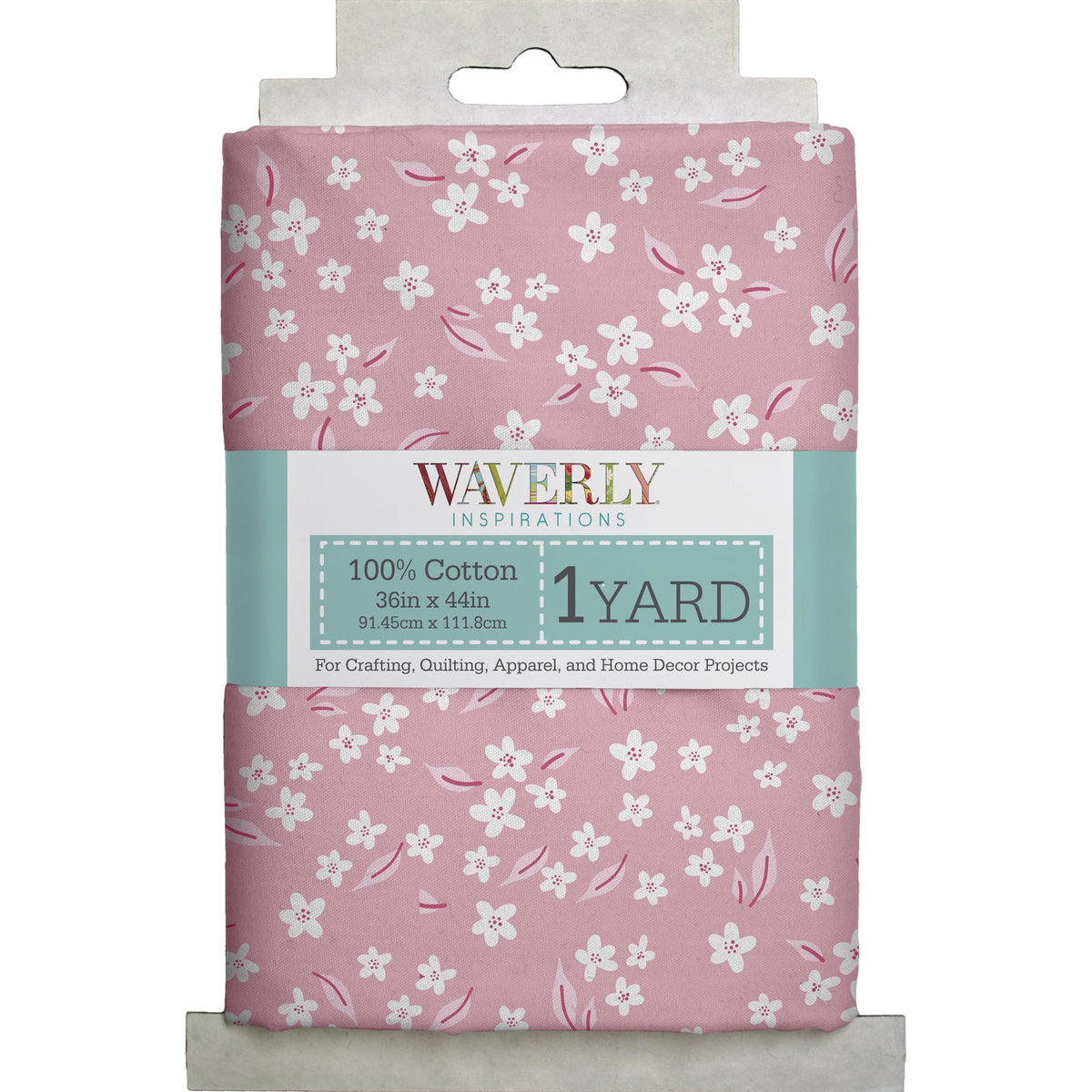 Waverly Inspirations 1 Yard 100% Cotton Lucy Ditsy, Pink, 44" Wide for Quilting & Sewing