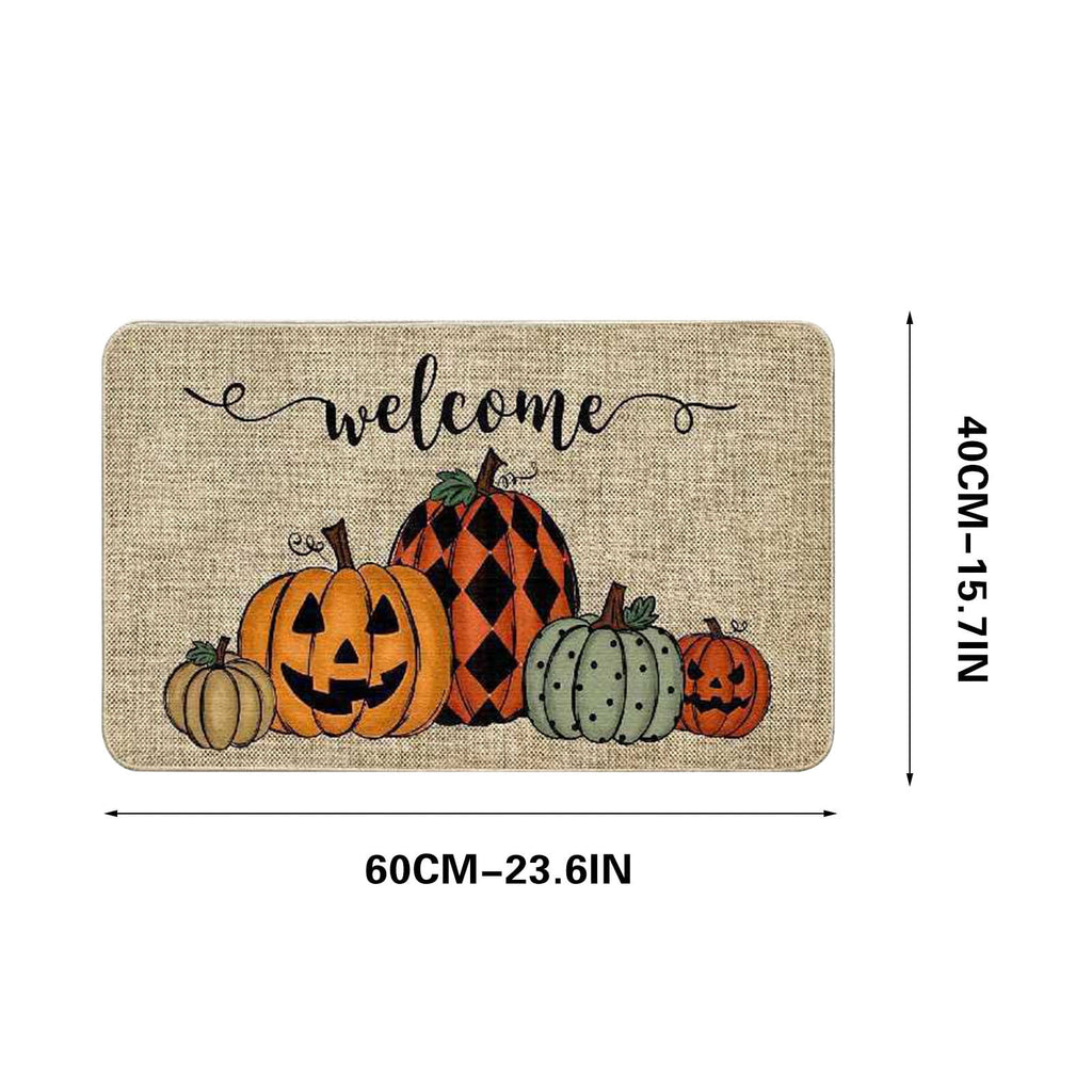 Stijggn Halloween Kitchen Rugs Halloween Mat Halloween Decorations Doormat, Welcome Mats for Front Door,Spooky Outdoor Mats for Front Door, Living Room, Bedroom, K-ids' Room