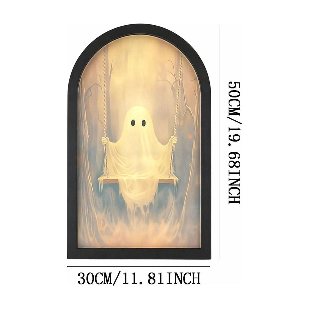 Clearance Martha Stewart Ghost Mirror,Light Up Ghost Mirror,Spooky Halloween Decorations Indoor for Wall Table Mantel Room Home Office Party