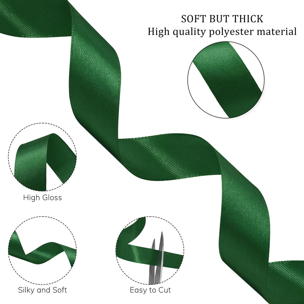 THEGLY 1.5 inch x 100 Yard Red Satin Ribbon Perfect for Gift Wrapping, Crafts, Christmas, Hair Styling, Invitation Decor & More