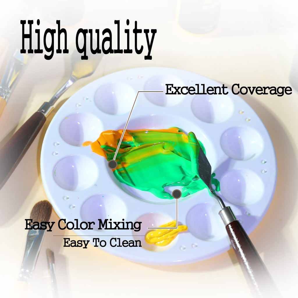 Artkey Acrylic Craft Paint Set, Festival, 24 Colors (2-Ounce)