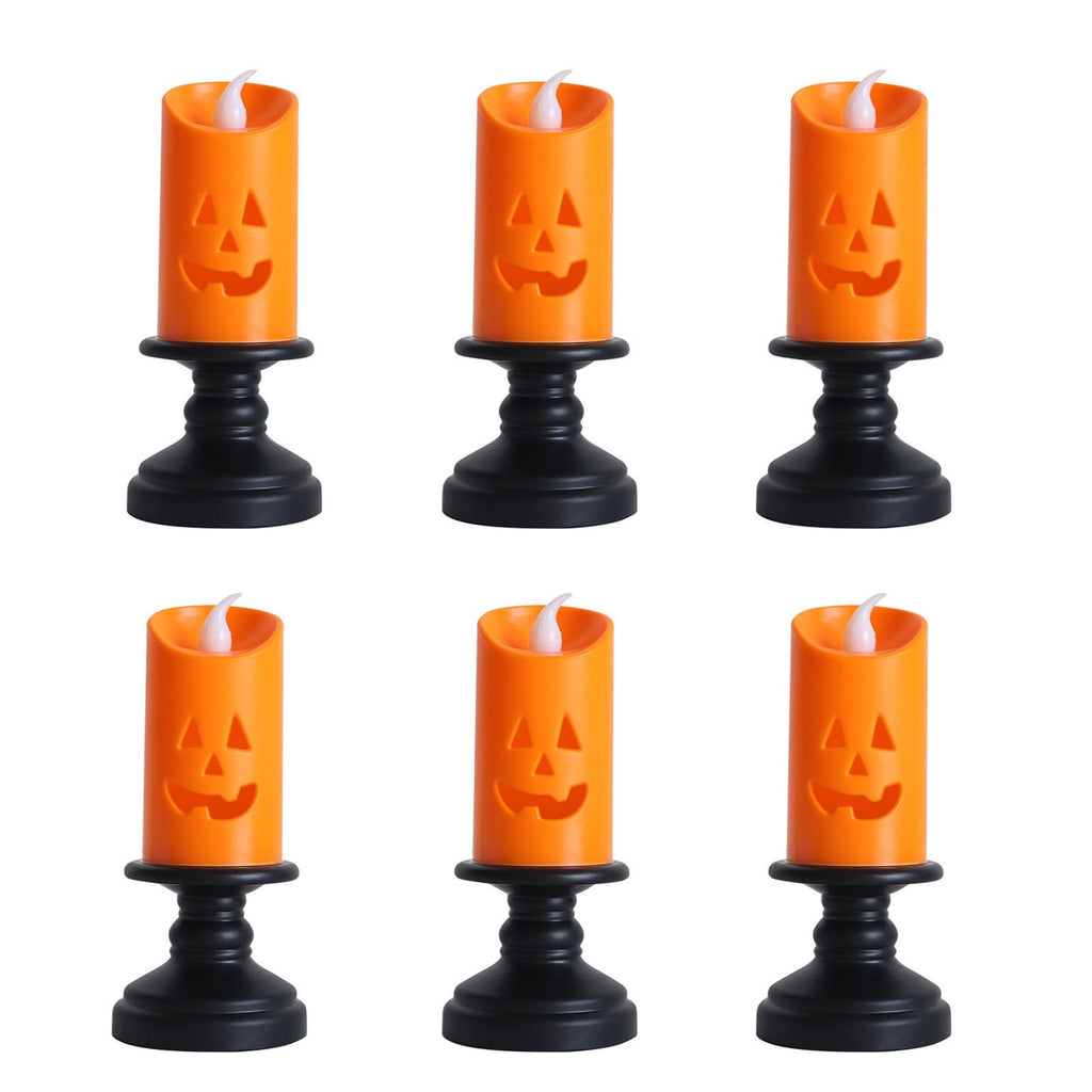 Qocolcyl 2 Pack Halloween Skeleton Lights Decorations, Halloween Candles Lamp Decoration Ornament Indoor Outdoor, Halloween Scary Decor for Home Room Table Outside Yard Lawn Garden Party Supplies
