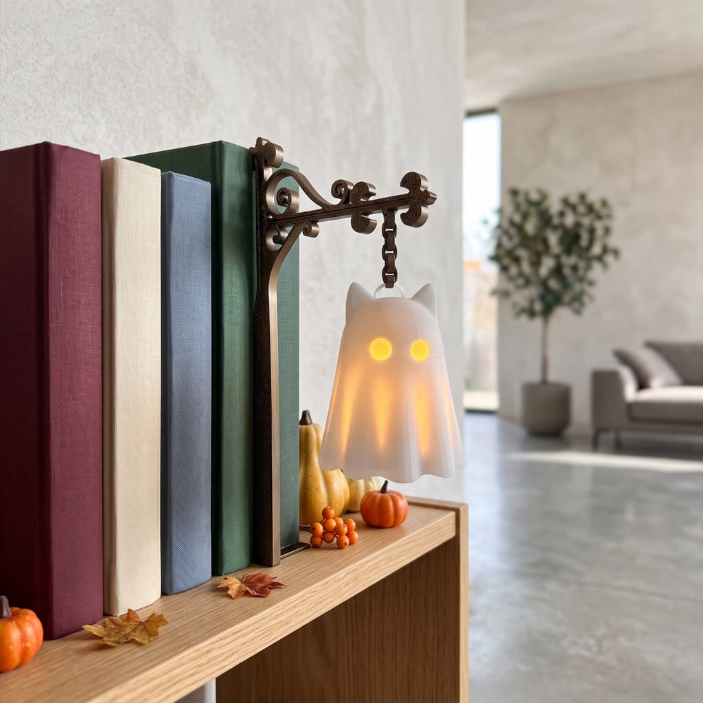 Nkmbld Halloween Bookshelf Lamp, Vintage Library Lantern Decorative Bookshelf Lighting, Hanging Ghost Lantern Book Shelf Light, Halloween Decorations Indoor