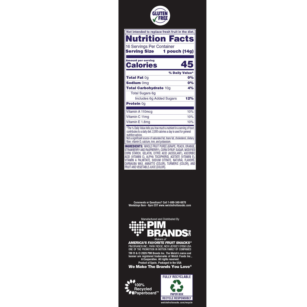 Welch's Juicefuls Monster Splash, Halloween Soft Kids Snacks, 0.5 oz, 16 Count