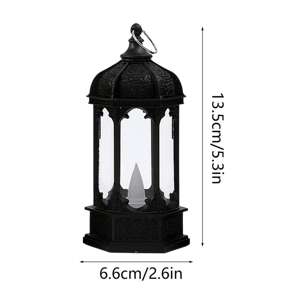 Djiypn Mini Lanterns 2Pack LED Small Lanterns Decorative Indoor Outdoor Hanging Lantern Decorative Candle Light Farmhouse Decor for Weddings Western Camping Party Halloween Christmas Decorations