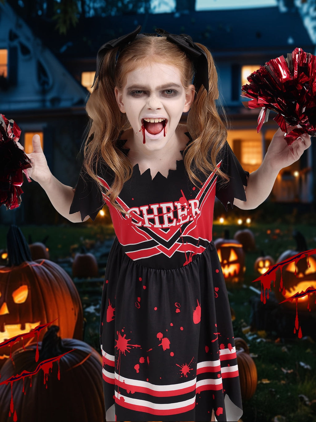 Little Girls Holiday Outfits Short Sleeve Tutu Skirt + Leggings + Arm Sleeves Set, Size 4-8 Years