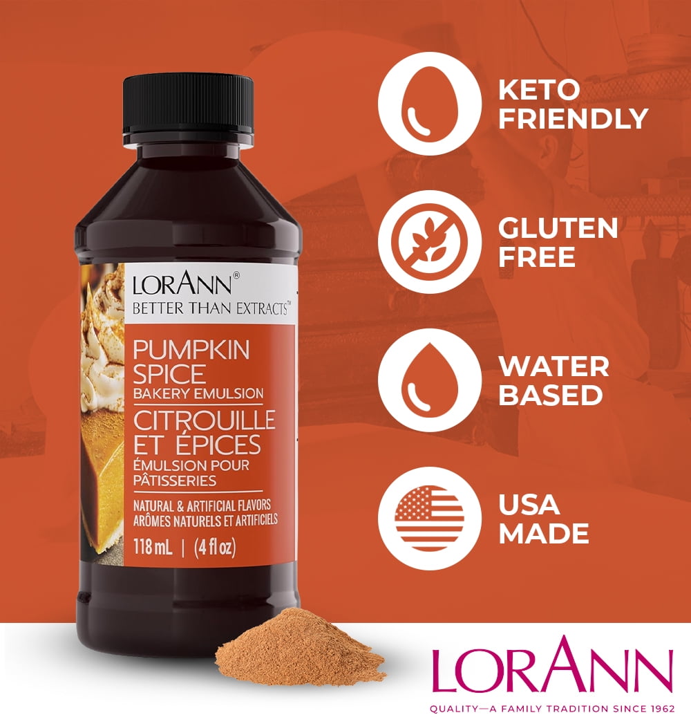LorAnn Oils Pumpkin Spice Flavoring For Baking - Emulsion Pumpkin Spice Extract Substitute - 16 oz