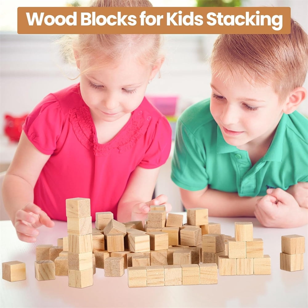 2 Inch Wooden Cubes,Wooden Blocks for Arts and Crafts and DIY Projects,Natural Pine Wood Square Blocks,Topboutique Unfinished Wood Blocks for Wood Crafts,8 Pcs