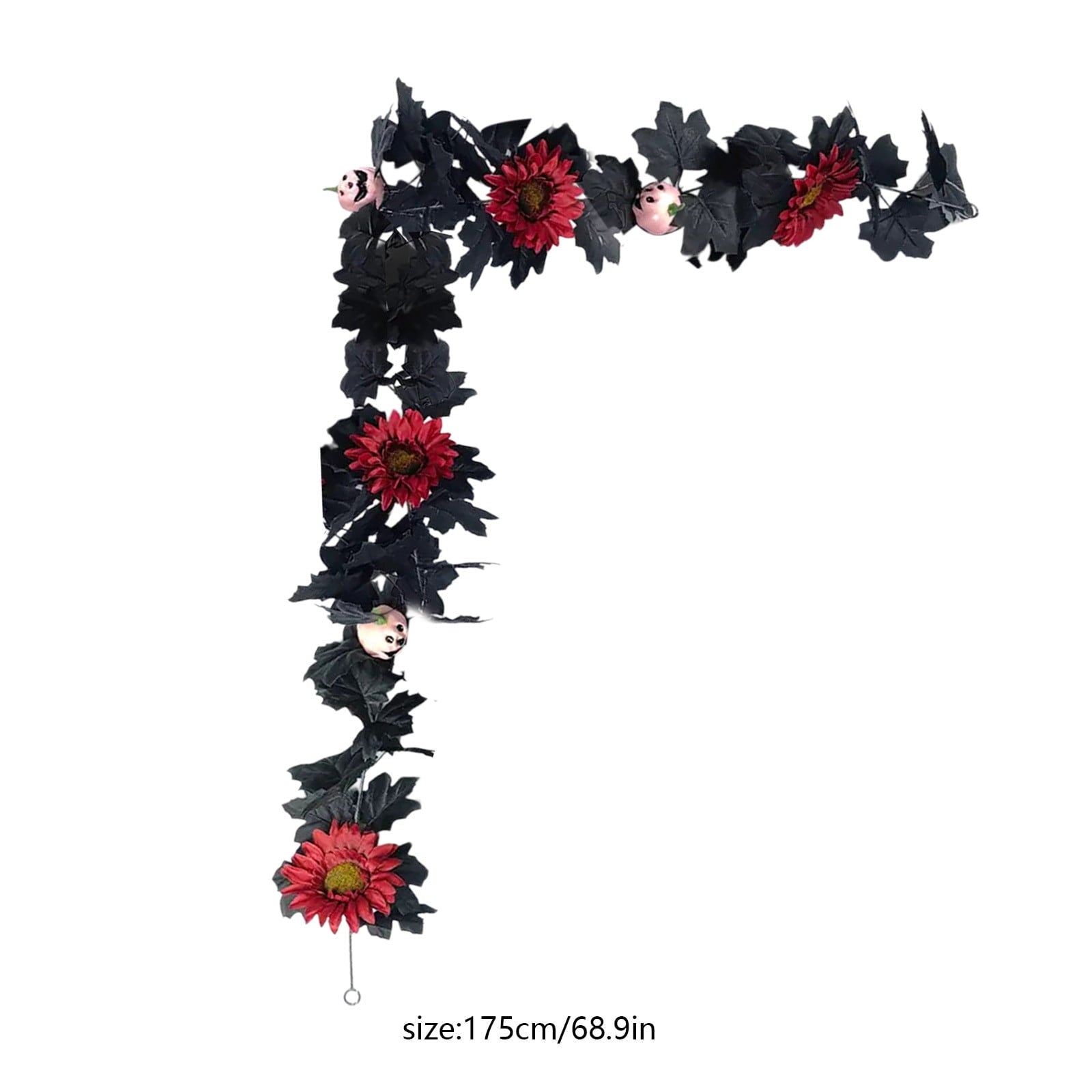 AZXY Halloween Decor, Halloween Indoor Decor, Halloween Tabletop, Artificial Red Silk Rose Stems, Gothic Fake Floral Bouquet, Halloween Decorations for Home Table Party Decor